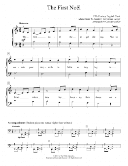 page one of The First Noel (Educational Piano)