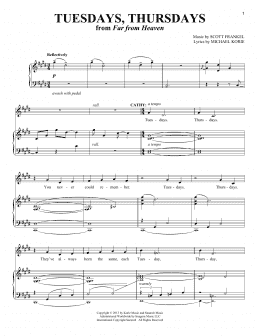 page one of Tuesdays, Thursdays (Piano & Vocal)