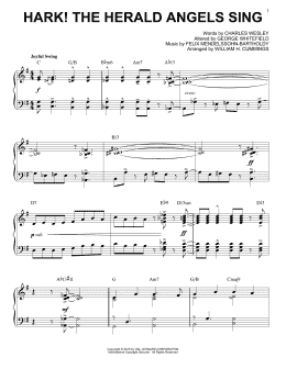 page one of Hark! The Herald Angels Sing [Jazz version] (arr. Brent Edstrom) (Piano Solo)