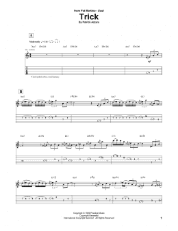 page one of Trick (Guitar Tab)