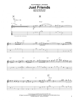 page one of Just Friends (Guitar Tab)