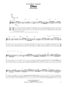 page one of Oleo (Guitar Tab)