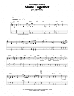 page one of Alone Together (Guitar Tab)