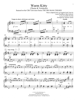 page one of Warm Kitty (arr. Glenda Austin) (Educational Piano)