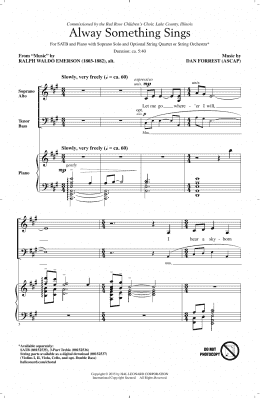 page one of Alway Something Sings (SATB Choir)