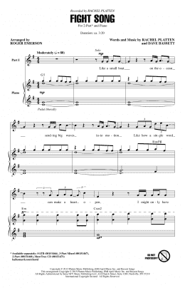 page one of Fight Song (arr. Roger Emerson) (2-Part Choir)