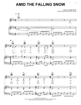 page one of Amid The Falling Snow (Piano, Vocal & Guitar Chords (Right-Hand Melody))