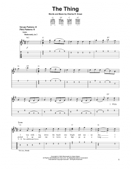 page one of The Thing (Easy Guitar Tab)