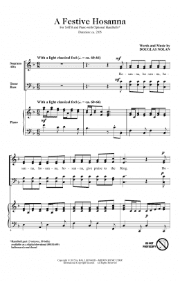 page one of A Festive Hosanna (SATB Choir)