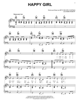 page one of Happy Girl (Piano, Vocal & Guitar Chords (Right-Hand Melody))