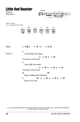 page one of Little Red Rooster (Guitar Chords/Lyrics)