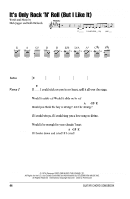 page one of It's Only Rock 'N' Roll (But I Like It) (Guitar Chords/Lyrics)