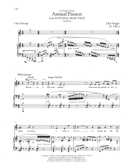 page one of Animal Passion (Piano & Vocal)