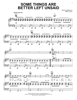 page one of Some Things Are Better Left Unsaid (Piano, Vocal & Guitar Chords (Right-Hand Melody))
