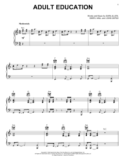 page one of Adult Education (Piano, Vocal & Guitar Chords (Right-Hand Melody))