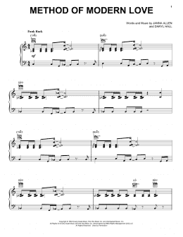 page one of Method Of Modern Love (Piano, Vocal & Guitar Chords (Right-Hand Melody))