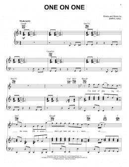page one of One On One (Piano, Vocal & Guitar Chords (Right-Hand Melody))