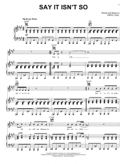 page one of Say It Isn't So (Piano, Vocal & Guitar Chords (Right-Hand Melody))