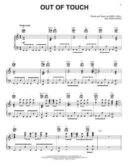 page one of Out Of Touch (Piano, Vocal & Guitar Chords (Right-Hand Melody))