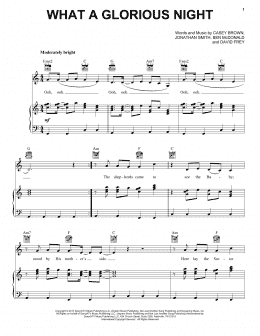 page one of What A Glorious Night (Piano, Vocal & Guitar Chords (Right-Hand Melody))