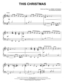 page one of This Christmas (Piano Solo)
