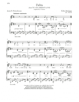 page one of Debts (Piano & Vocal)