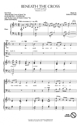 page one of Beneath The Cross (SATB Choir)