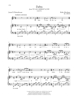 page one of Debts (Piano & Vocal)