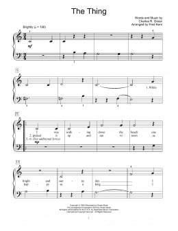page one of The Thing (Educational Piano)