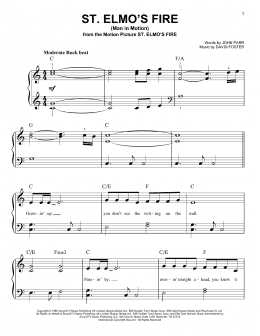 page one of St. Elmo's Fire (Man In Motion) (Easy Piano)
