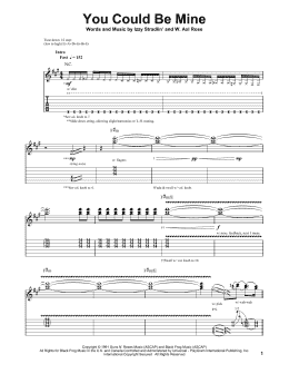 page one of You Could Be Mine (Guitar Tab (Single Guitar))