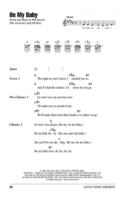 page one of Be My Baby (Guitar Chords/Lyrics)