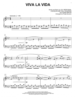 page one of Viva La Vida [Classical version] (arr. Phillip Keveren) (Piano Solo)