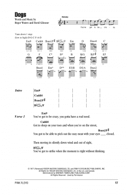 page one of Dogs (Guitar Chords/Lyrics)