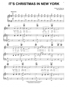 page one of It's Christmas In New York (Piano, Vocal & Guitar Chords (Right-Hand Melody))