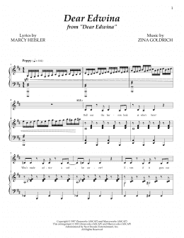 page one of Dear Edwina (Piano & Vocal)