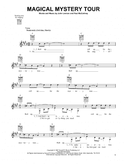 page one of Magical Mystery Tour (Easy Guitar)