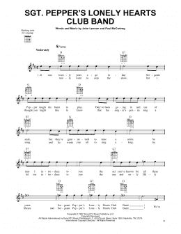 page one of Sgt. Pepper's Lonely Hearts Club Band (Easy Guitar)