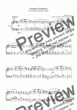 page one of "Trumpet Voluntary" Prince of Denmark’s March-Download Sheet Music (Piano/keyboard arr.)