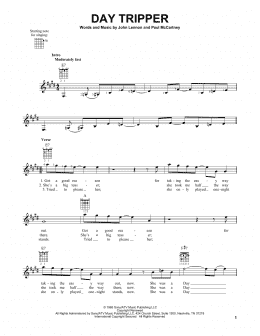 page one of Day Tripper (Easy Guitar)