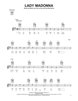 page one of Lady Madonna (Easy Guitar)