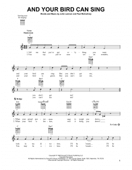 page one of And Your Bird Can Sing (Easy Guitar)