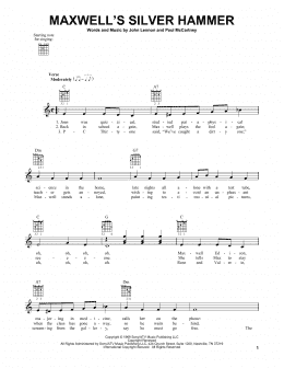 page one of Maxwell's Silver Hammer (Easy Guitar)