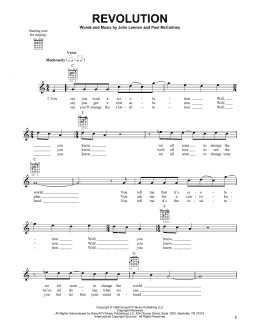 page one of Revolution (Easy Guitar)