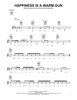 page one of Happiness Is A Warm Gun (Easy Guitar)