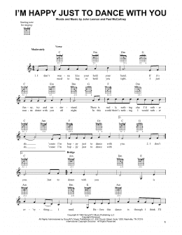 page one of I'm Happy Just To Dance With You (Easy Guitar)