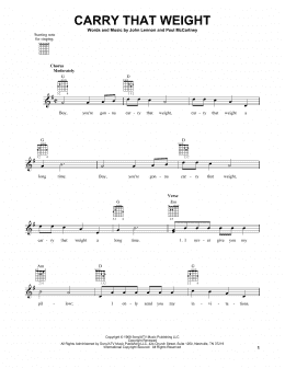 page one of Carry That Weight (Easy Guitar)