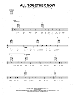 page one of All Together Now (Easy Guitar)