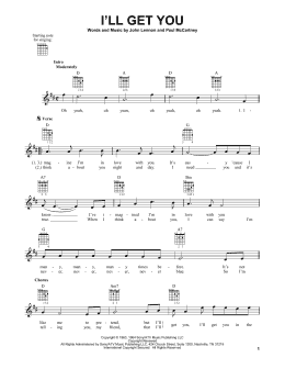 page one of I'll Get You (Easy Guitar)