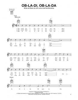 page one of Ob-La-Di, Ob-La-Da (Easy Guitar)
